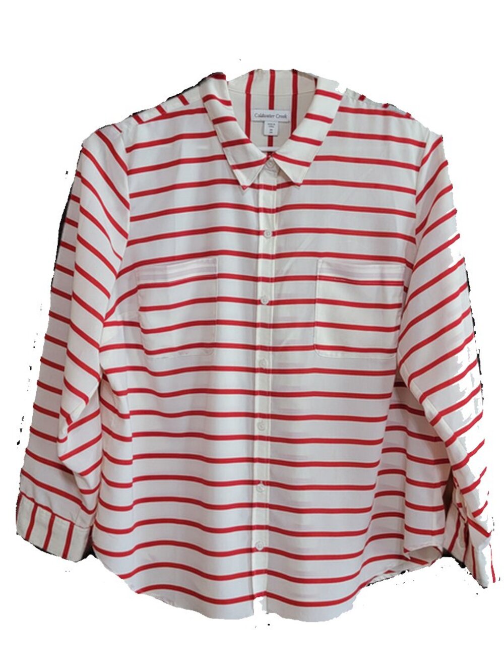 Coldwater Creek Red Striped Blouse (sz 3X)